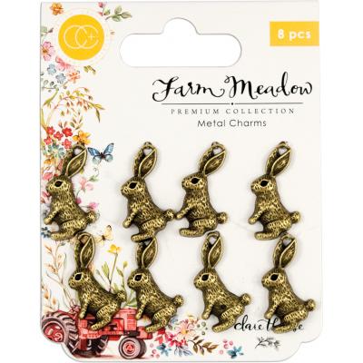 Craft Consortium Farm Meadow - Rabbits Hase Metal Charms